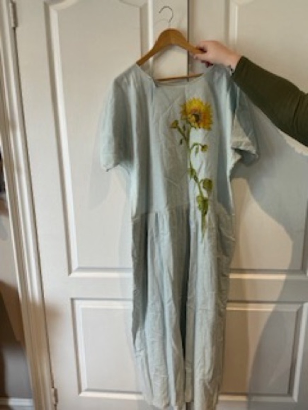 Hand painted sunflower dress